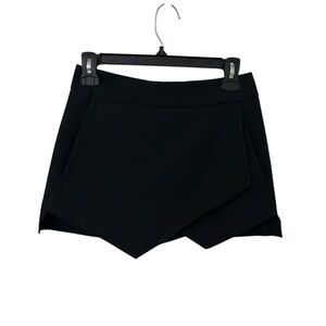 AQUA Black Asymmetrical Wrap Skort – Size XS